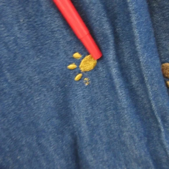 Quacker Factory Denim Shirt 1X Dog Fido Embroidered Novelty Teacher Granny VTG - Picture 11 of 15